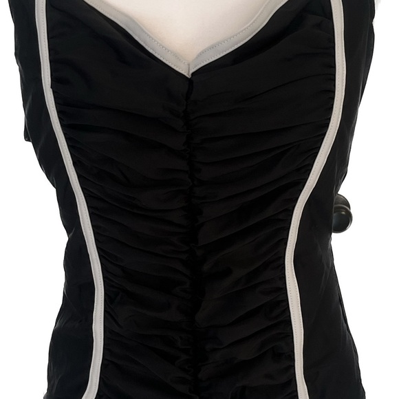 Carol Wior Black Ruched Slimming Swimsuit size 16 Shape Detector never worn - Picture 3 of 12